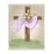 Stupell Industries He Has Risen Spring Floral Cross Brown Damask Pattern Wall Plaque Art